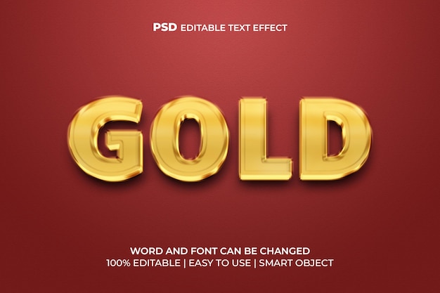 Gouden lettertype teksteffect