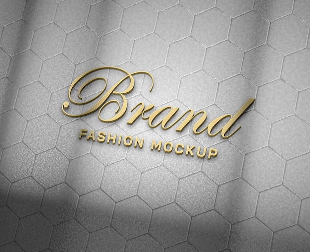 PSD gouden logo en tagline-mockup