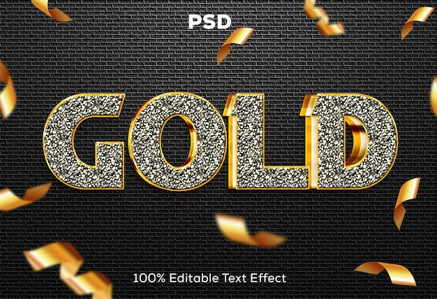 Gouden luxe 3d-teksteffect