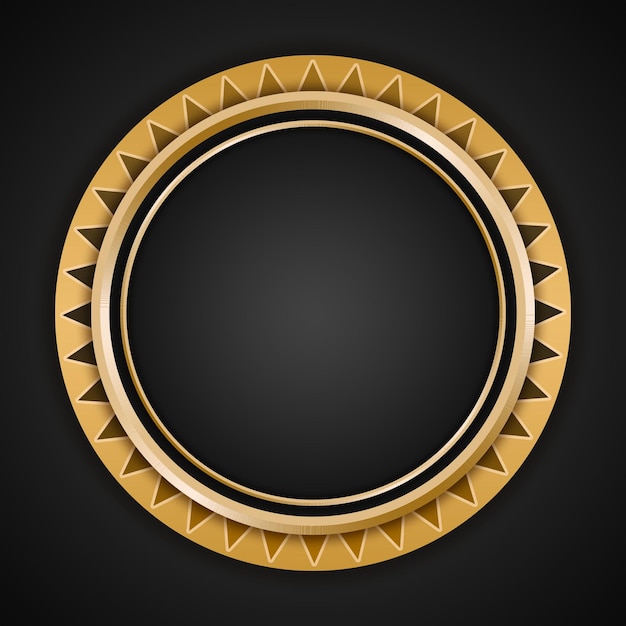 gouden luxe cirkel frame