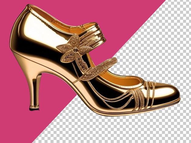 Gouden luxe modeschoen met hoge hak