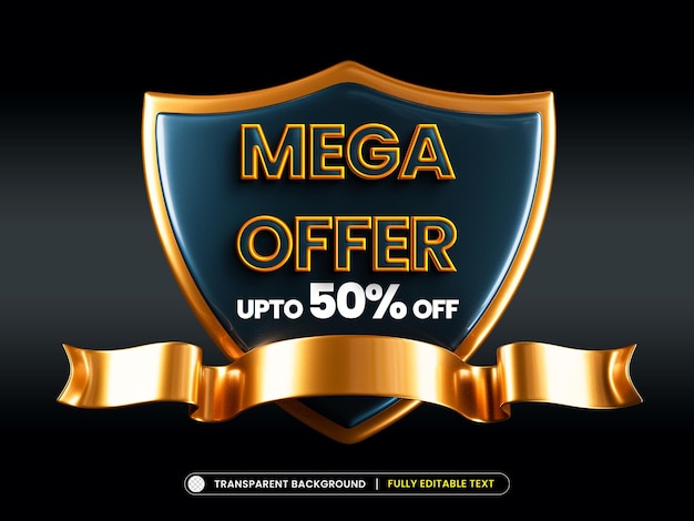 Gouden mega-aanbieding premium spandoeksjabloon