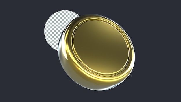 Gouden munt 3d render illustratie voor zakelijk geld beleggingsconcept