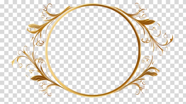 PSD gouden ontwerpframe png op transparante achtergrond