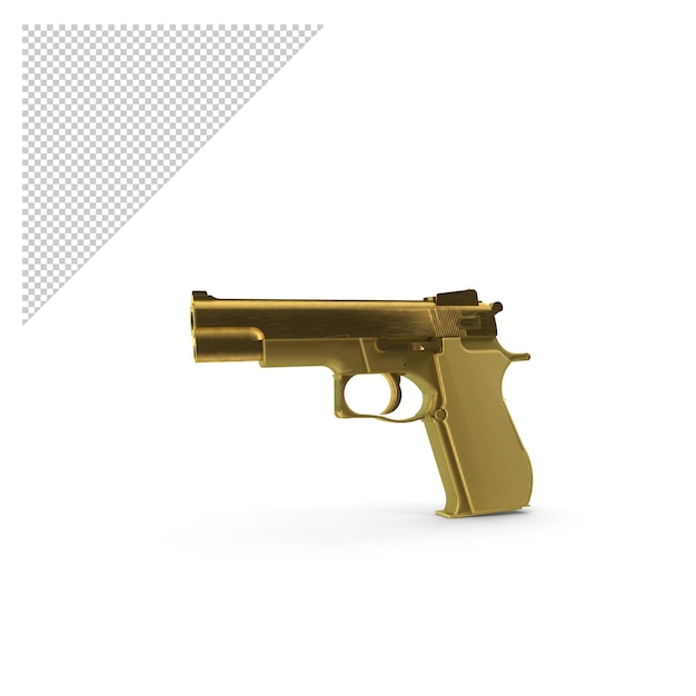 PSD gouden pistool png