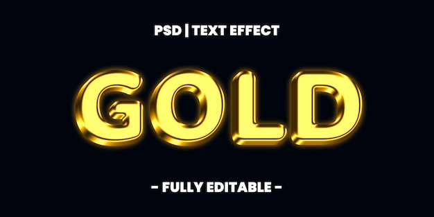 Gouden teksteffect 3d