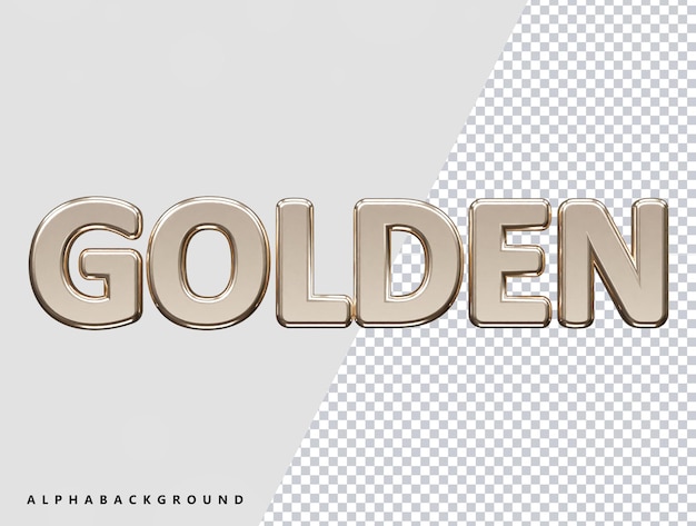 Gouden teksteffect vector 3d illustratie