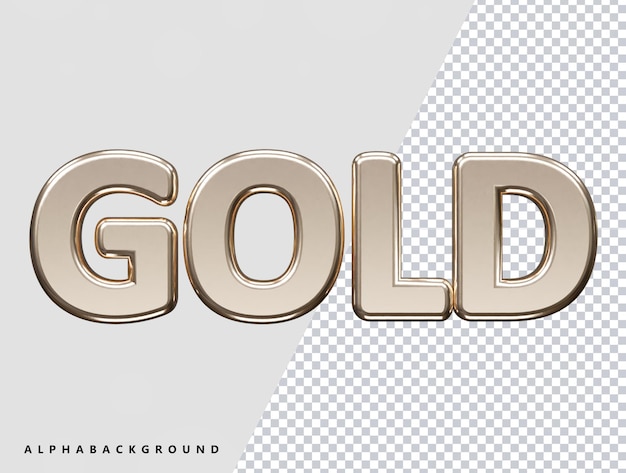 Gouden teksteffect vectorillustratie