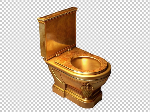 PSD gouden toilet met gouden deksel