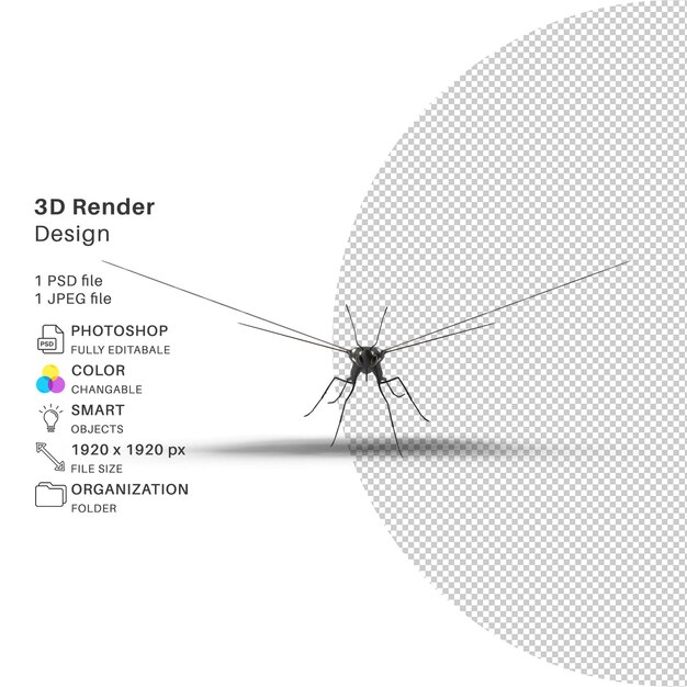 Gouden vlinder 3d-modellering psd-bestand realistische vlinder