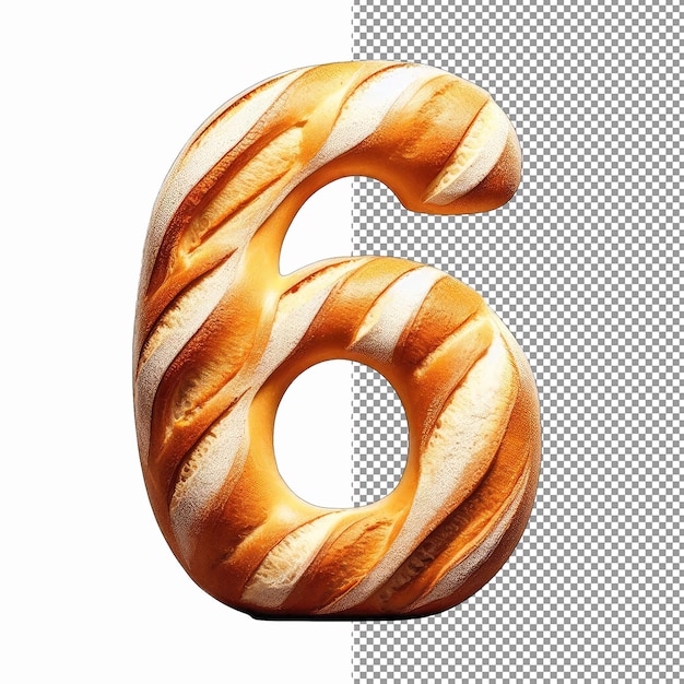 PSD gourmet bread number artwork png