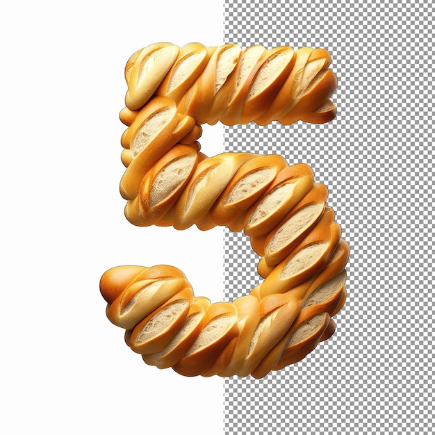 PSD gourmet bread number artwork png