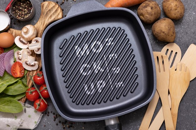 PSD gourmet kitchen utensil mockup