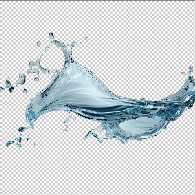 PSD gourmet water splash graphic
