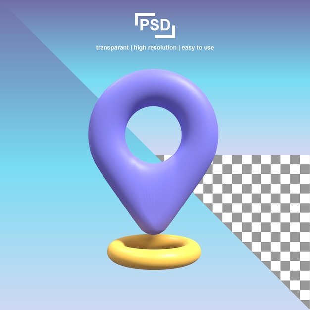 PSD illustrazione 3d gps