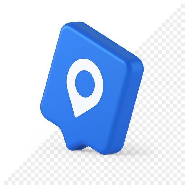 GPS mapa pin lokalizacja przycisk usługi aplikacja kierunek odległość wskaźnik 3d realistyczna ikona bańki mowy