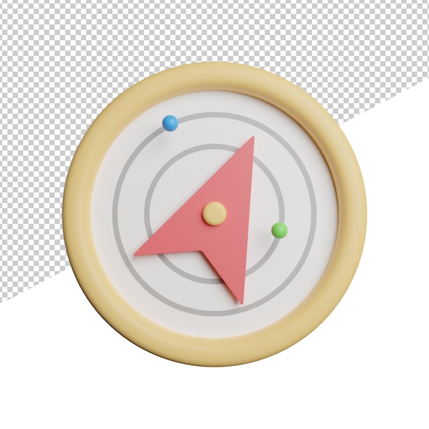 PSD gps navigation way вид спереди 3d иконки рендеринга иллюстрации на прозрачном фоне