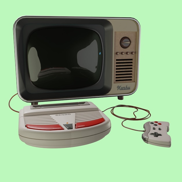 Gra retro 3D Rendering