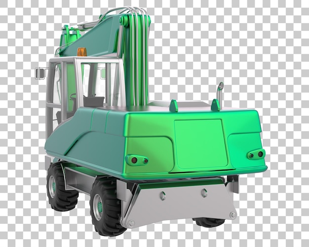 Graafmachine op transparante achtergrond 3d-rendering illustratie