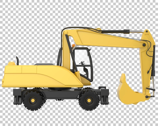 Graafmachine op transparante achtergrond 3D-rendering illustratie