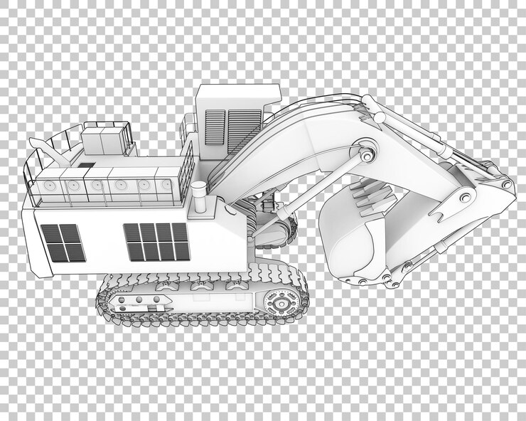PSD graafmachine op transparante achtergrond 3d-rendering illustratie
