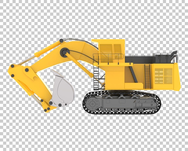 Graafmachine op transparante achtergrond 3d-rendering illustratie