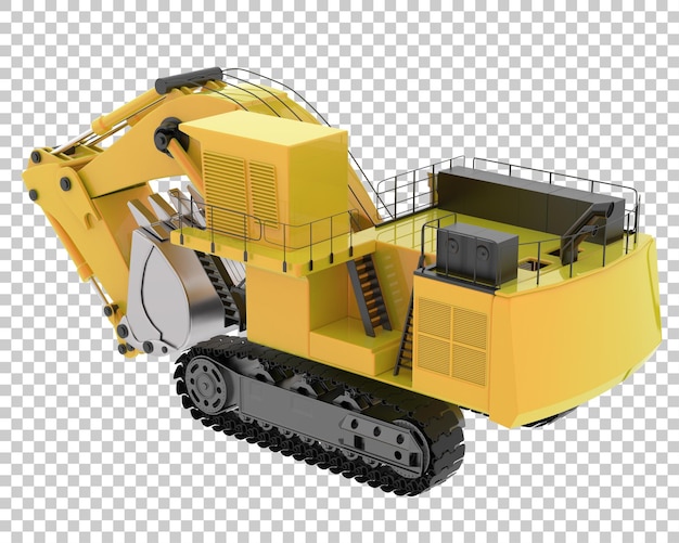 Graafmachine op transparante achtergrond 3D-rendering illustratie