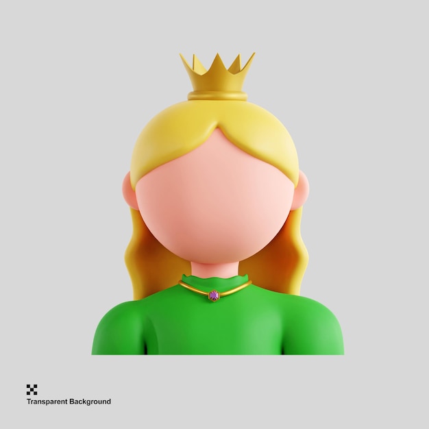 A graceful 3d illustration of a fairy tale princess