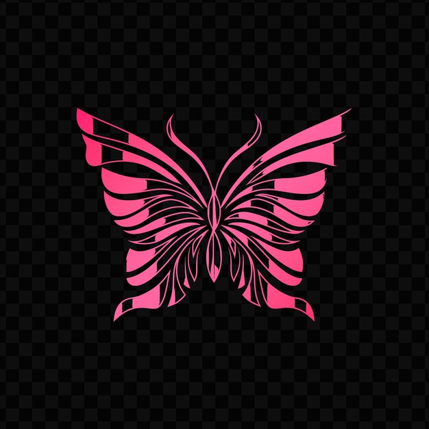 Graceful butterfly mascot logo with a wing pattern and anten psd vector tshirt tattoo ink art