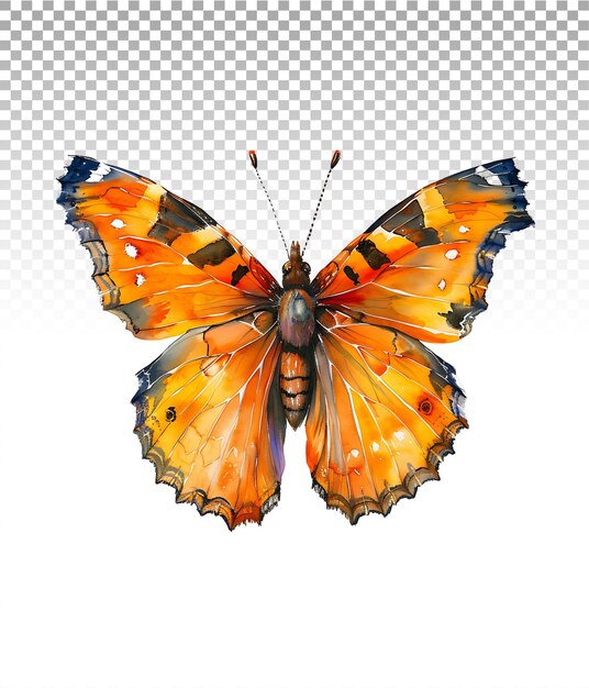 Graceful butterfly wings in watercolor clipart