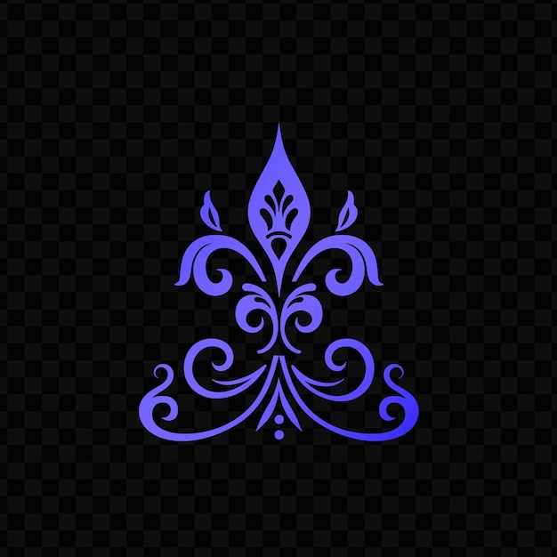PSD graceful iris insignia logo with decorative fleurs de lis an creative psd vector design cnc tattoo