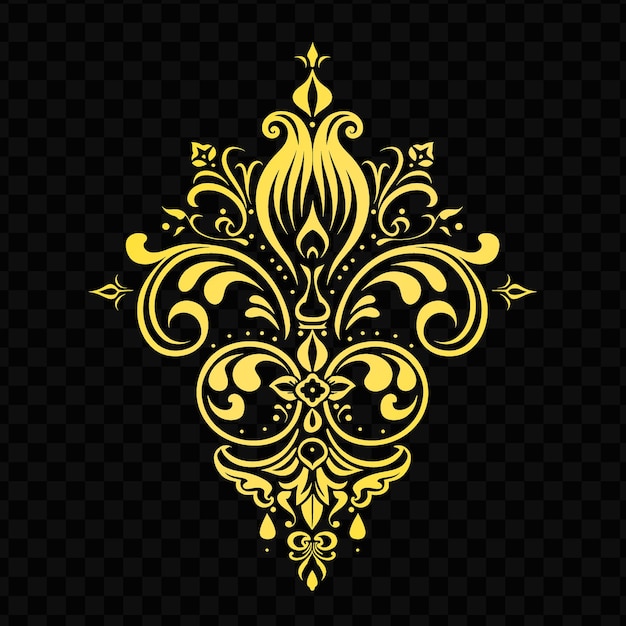 PSD graceful iris insignia logo with decorative fleurs de lis an creative psd vector design cnc tattoo