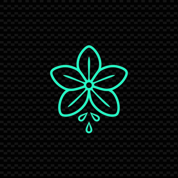 PSD gracieus impatiens icon logo met decorati creatief vector design van nature collection