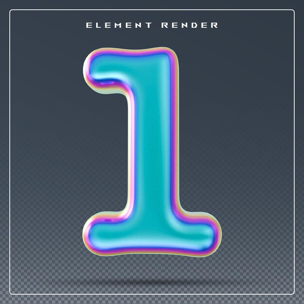 Gradient 3D number 1