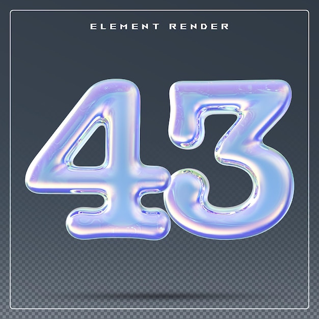Gradient 3D number 43