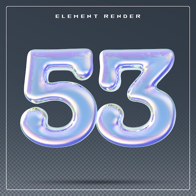 Gradient 3D number 53