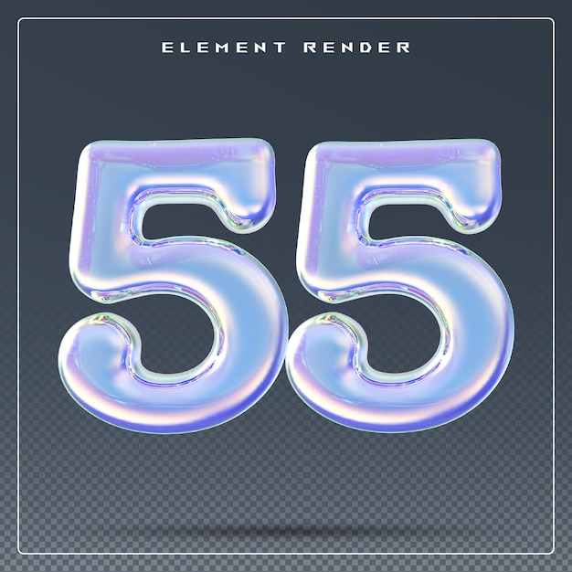 Gradient 3D number 55