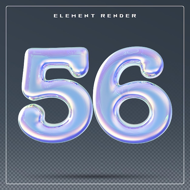 Gradient 3D number 56