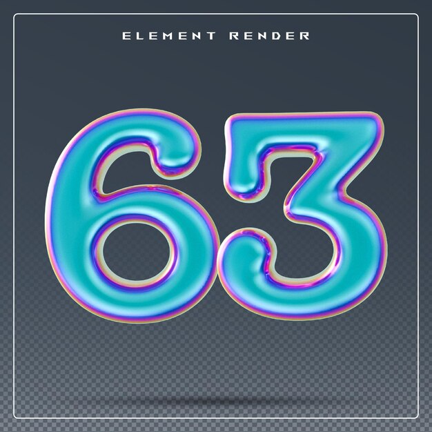gradient 3d number 63