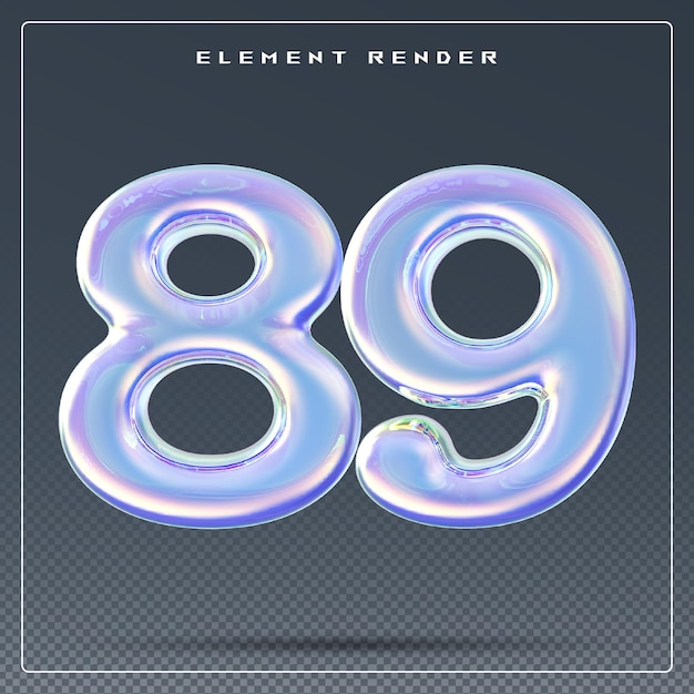 Gradient 3D number 89