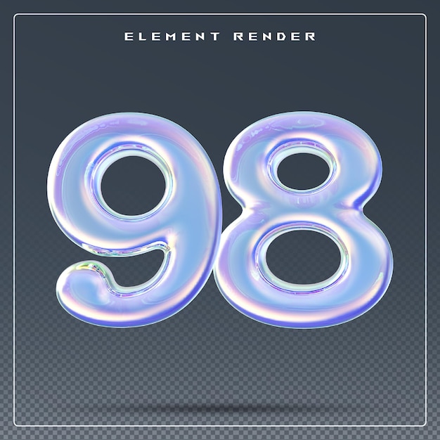 Gradient 3D number 98