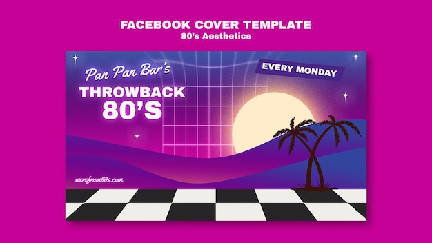 Gradient 80's aesthetics party template