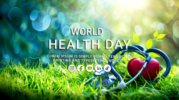 PSD gradiënt achtergrond van de wereldgezondheidsdag