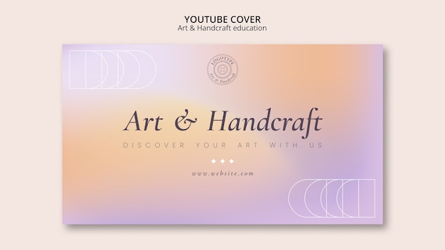 PSD gradient art and handcraft template design