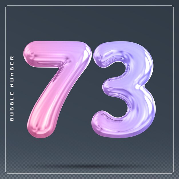 Gradient bąbelki liczbowej 3D