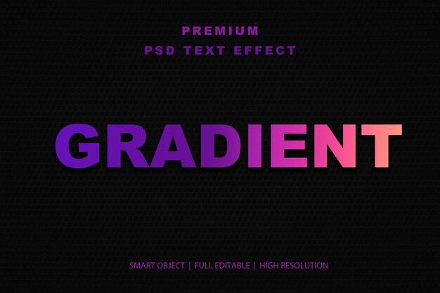 Gradiënt-bewerkbare tekst-effect