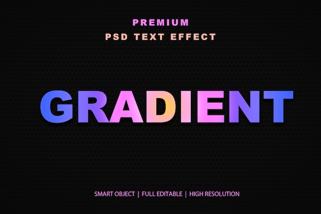 Gradiënt-bewerkbare tekst-effect