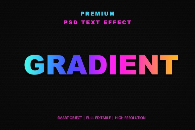 Gradiënt-bewerkbare tekst-effect
