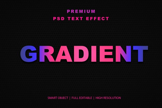 Gradiënt-bewerkbare tekst-effect