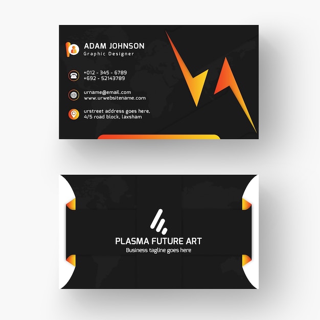 PSD gradient black business card